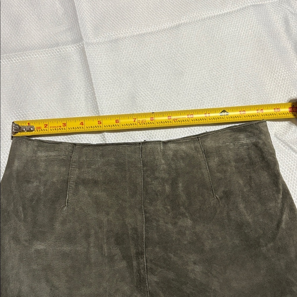 Siena Studio leather Dark Olive A-Line Skirt - Picture 14 of 15